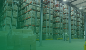  Warehouse storage racks at I.J. McGill Transport facility.