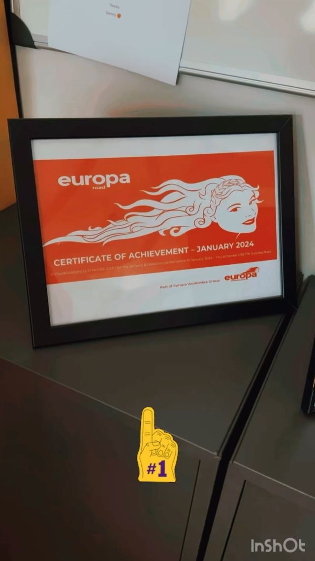 #number1#achievement#transport#haulage#distribution#achievers#congratulations#europa#partners @europaworldwide